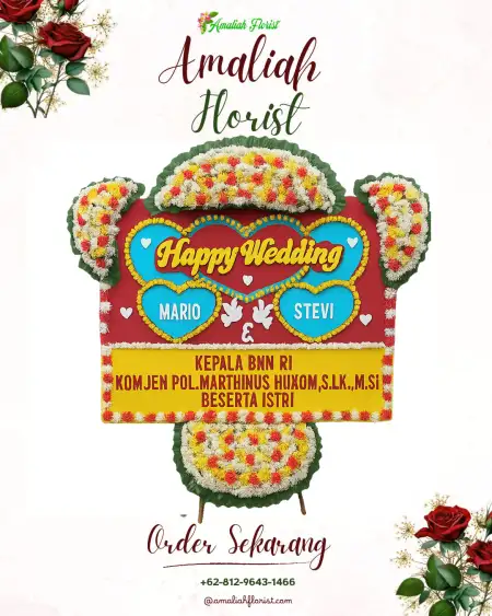 Papan Bunga Pernikahan Panggung Rawi
